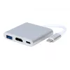 Adaptador gráfico USB GEMBIRD A-CM-HDMIF-02-SV, saída HDMI, até 3840×2160, prateado, 58,5×51×11,6 mm
