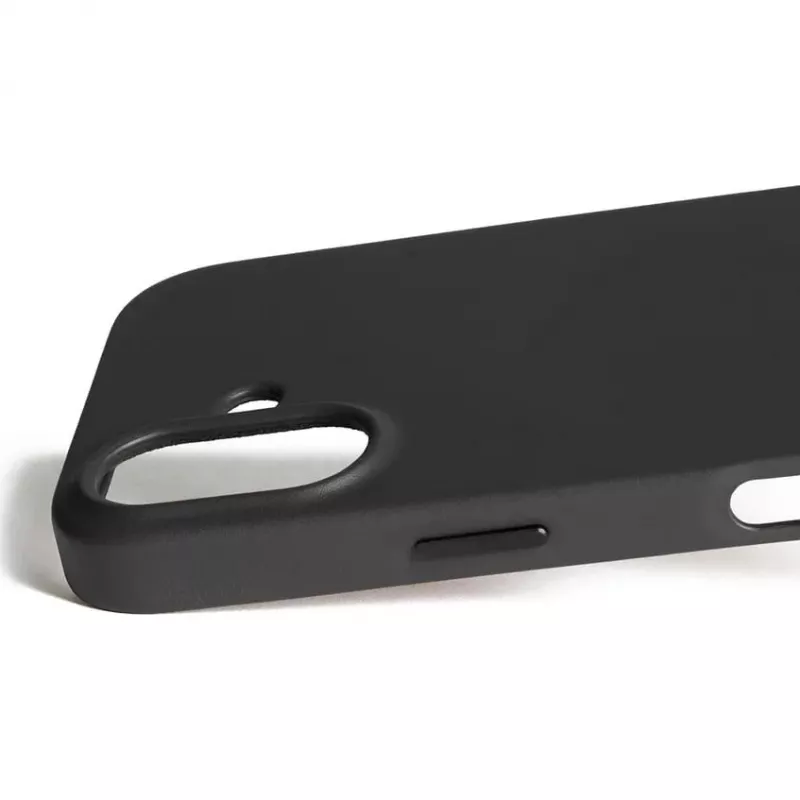 Mujjo Full Leather Case MagSafe capa para iPhone 17 preto