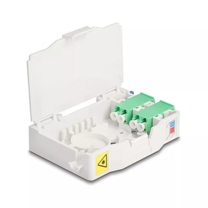 Cabo de rede DeLOCK caixa de ligação de fibra ótica 85936 LC duplex branco