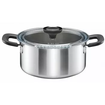 Panela de aço inoxidável Fiskars 1072316, capacidade 3 L, com tampa