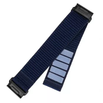 Bracelete desportivo de substituição FIXED para Garmin QuickFit 22 mm — nylon azul-escuro, 160–210 mm