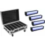 Eurolite conjunto de 4x AKKU Bar-6 Glow QCL com estojo de carregamento