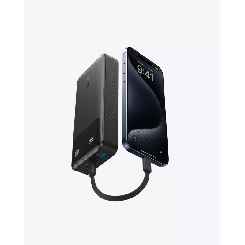 PowerBank com cabo USB-C 20000 mAh 30W preto