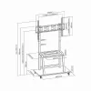 Gembird TVS-100F-01 suporte de chão para ecrãs 2,54 m (100) preto