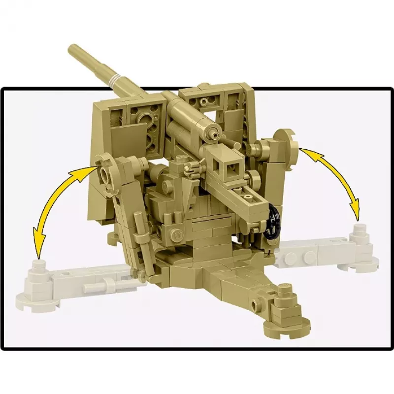 Cobi kit de modelo de blocos de construção 8,8-cm-Flak 18 – 232 peças, escala 1:35