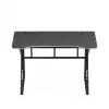 Secretária gaming huzaro Hero 1.6 preta — mesa reta em MDF/carbono 1200×600×750 mm, estrutura metálica
