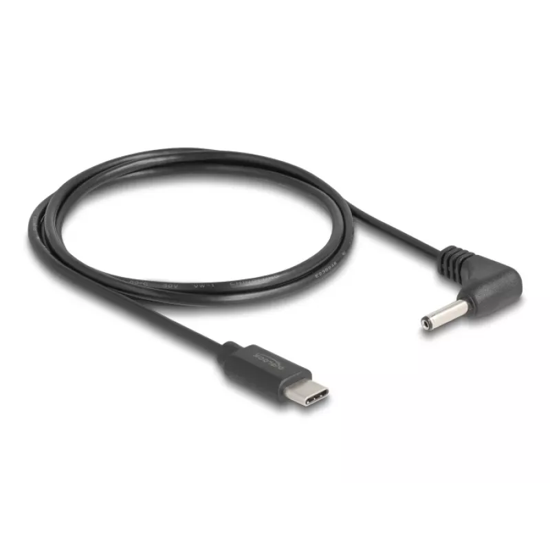 Cabo de alimentação DeLOCK 85393 preto 1,5 m USB-C 3,5 x 1,35 mm