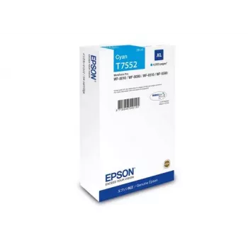 Tinteiro Epson C13T75524N (original, XL alta capacidade) ciano para série WF-8XXX