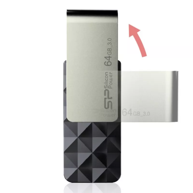 Pen drive Silicon Power Blaze B30 64 GB USB Type-A 3.0 (3.1 Gen 1) preto
