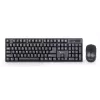 Conjunto de teclado + rato preto/sem fios