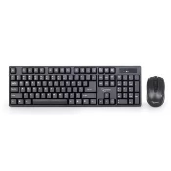 Conjunto de teclado + rato preto/sem fios
