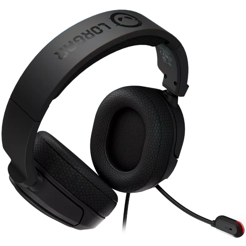 LORGAR Kaya 460, headset gaming USB com microfone, CM108B, iluminação RGB, Plug&Play, cabo de ligação USB-A 2m, almofadas de tecido, tamanho: 192*184,7*88mm, 0,329kg, preto