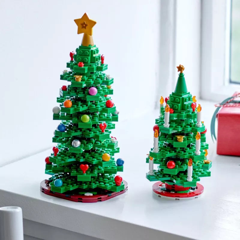 LEGO Árvore de Natal Conjunto 40573 – modelo sazonal de exposição, mini construção decorativa