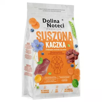 Ração seca para cães Dolina Noteci Premium pato 9 kg — cães adultos, 26% proteína, 15% gordura, sem glúten, sabor a pato