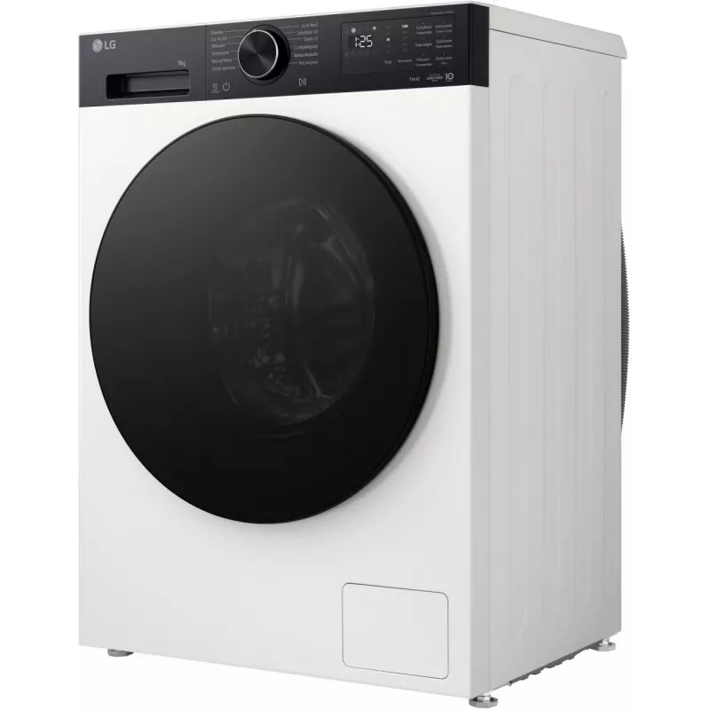 Máquina de lavar LG | F2X50S9THB | Classe de eficiência energética A | Carga frontal | Capacidade de lavagem 9 kg | 1200 rpm | Profundidade 48 cm | Largura 60 cm | LED | Função vapor | Acionamento direto | W