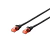 Cabo de rede Digitus CAT 6 U/UTP cabo de patch RJ-45 Cat6 10m Preto