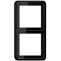 Tampa de interruptor elétrico JUNG CD 582 SW preto, duroplasto, sem parafusos, 81×152 mm