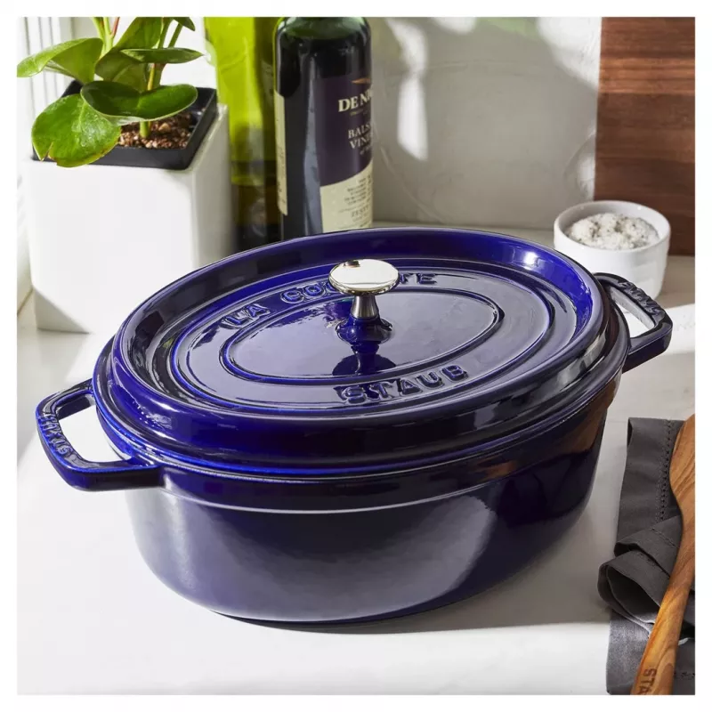 Cocotte de ferro fundido Staub 4,25 L, 29 cm, azul