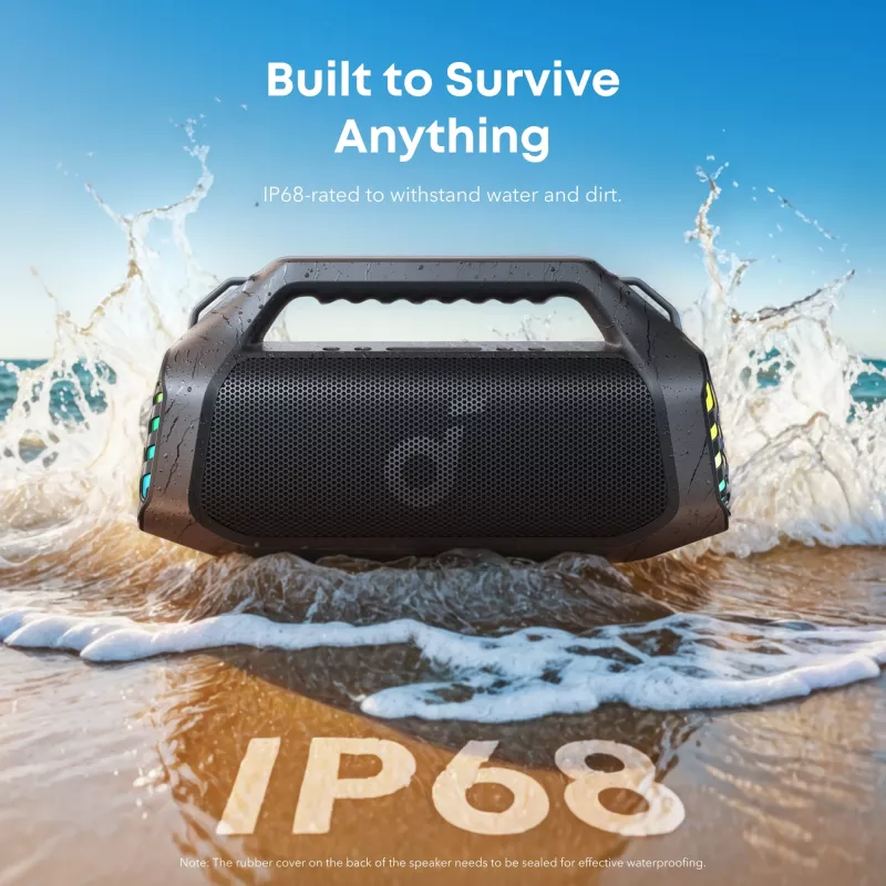 Sistema de altifalantes portátil 2.1 Soundcore Boom 2 Pro preto