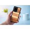 Capa protetora Man and Wood Galaxy S20 Ultra — acabamento em madeira preta