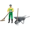 Conjunto de figuras agricultor com acessórios, figura de brincar