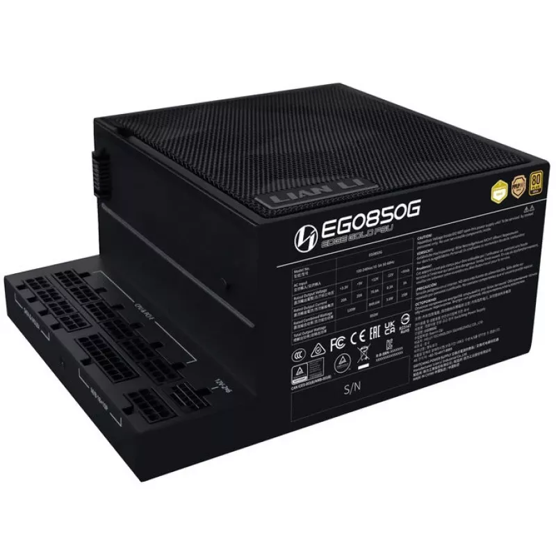 Fonte de alimentação LIAN LI EDGE GOLD 850 – 850 W, 80 PLUS Gold, PFC ativo