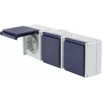 as - Schwabe 62464 Tomada de superfície IP54 cinzento (62464)