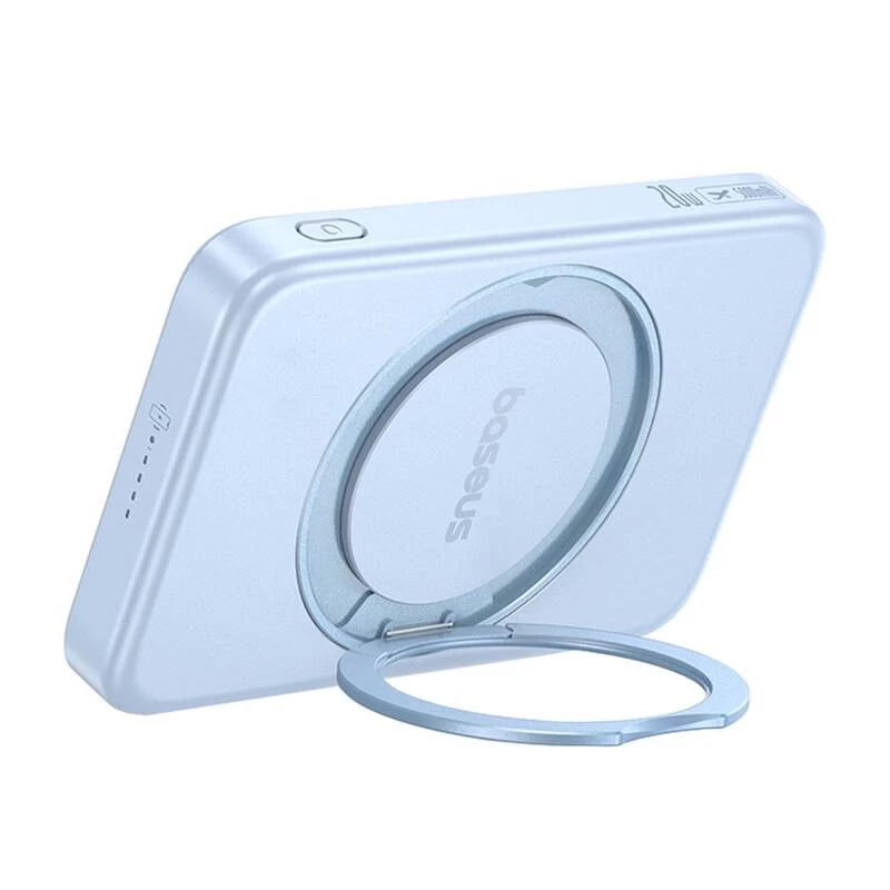 Power bank Baseus PicoGo Qi2 5000 mAh 20 W azul carregador portátil sem fios e com fios