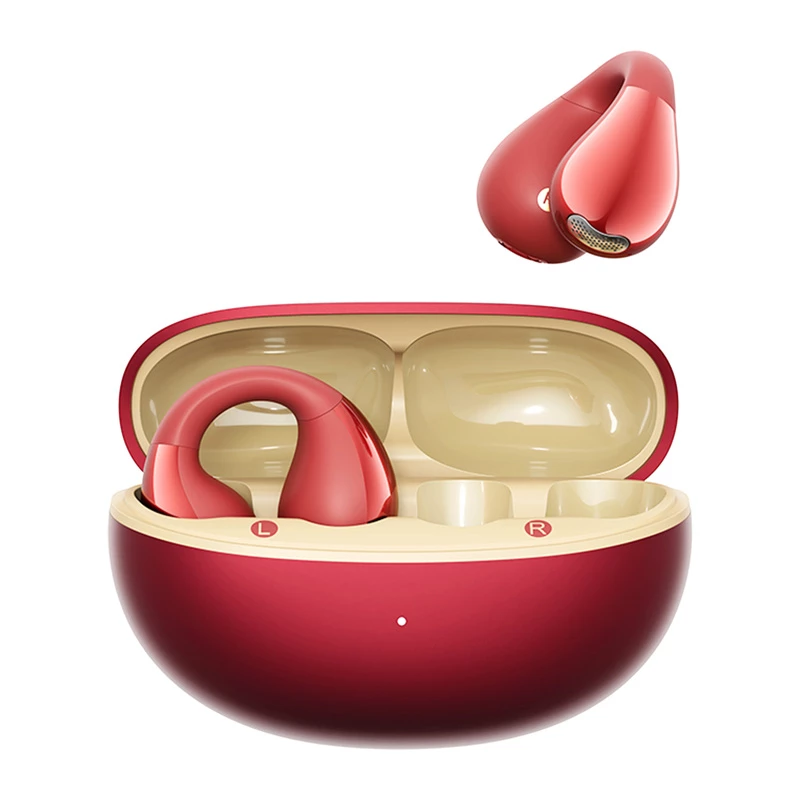 Auscultadores sem fios com clipe QCY Crossky Clip C30S (vermelho) — design de clipe, intra-auriculares, sem fios
