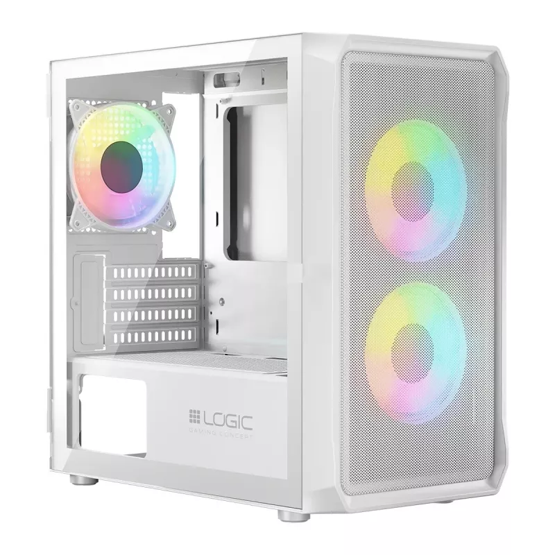 Caixa Logic PORTOS ARGB MINI USB 3.0 branco