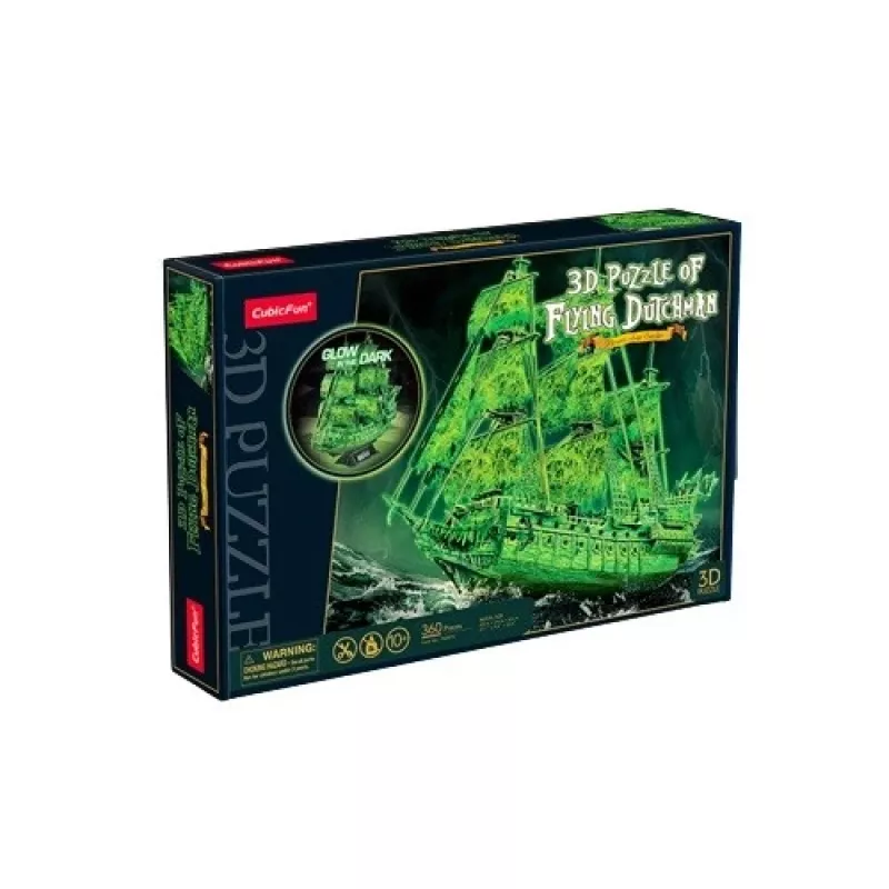 Puzzle 3D modelo Holandês Voador, que brilha no escuro, cubicfun 306-T4041H