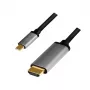 Cabo LogiLink CUA0101 USB 3.2 Gen1 Type-C para HDMI-A 1,8 m preto cinzento