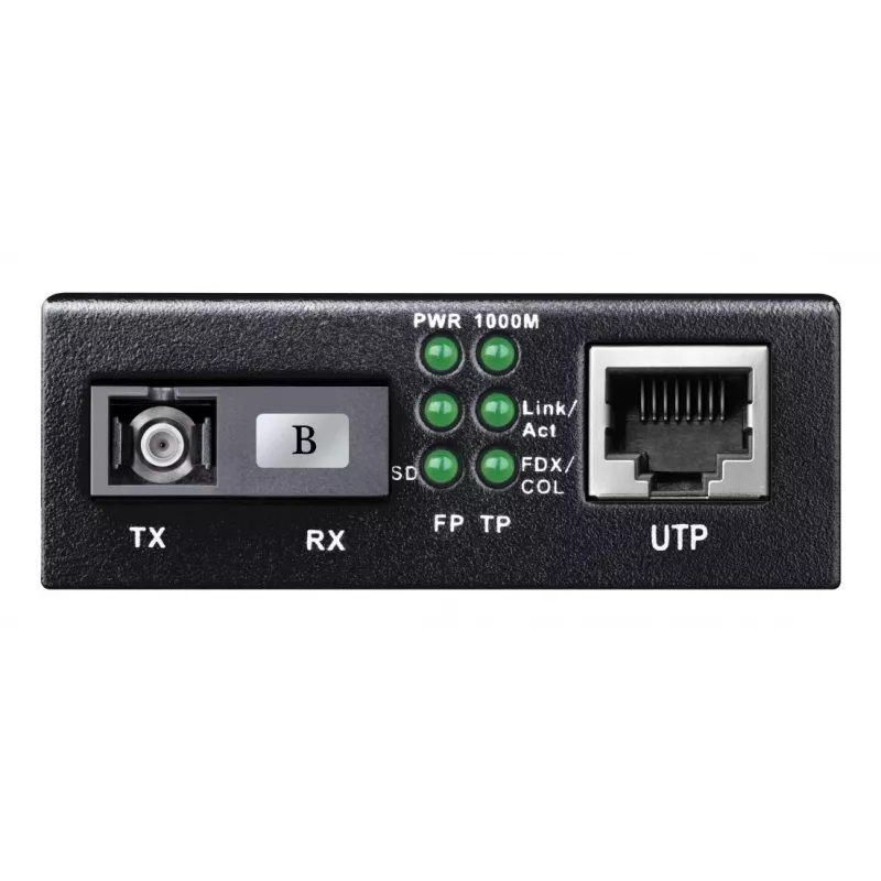 Conversor de rede Cudy MC100GSB-40B — 1x RJ-45 Gigabit, 1x fibra SC monomodo, 1000 Mbit/s, 40 km, preto