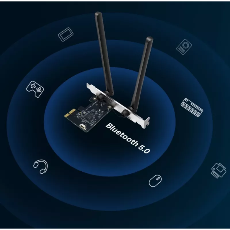 Mercusys AC1200 Wi-Fi Bluetooth adaptador PCIe MA30E dual-band