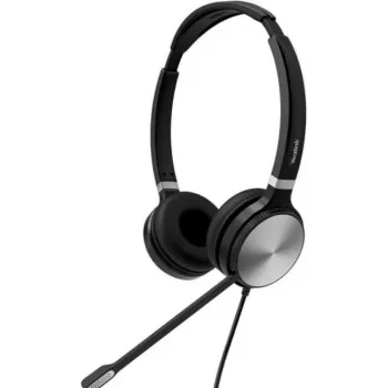 Yealink YHS36 E2 Dual 1308231 Headset – bináurico – QD-to-RJ9 – cancelamento de ruído – HD-Wideband – almofadas de couro – preto