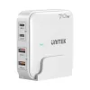 Carregador de mesa Unitek P1228AWH01-EU 70W 2×USB-A 2×USB-C