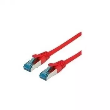 VALUE - Cabo de rede - RJ-45 (M) para RJ-45 (M) - 1,5 m - SFTP, PiMF - CAT 6a - sem halogéneos, moldado, proteção da patilha, entrançado - vermelho (21.99.1991)