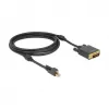 Adaptador de cabo de vídeo DeLOCK 83726 Mini DisplayPort para DVI 2 m preto