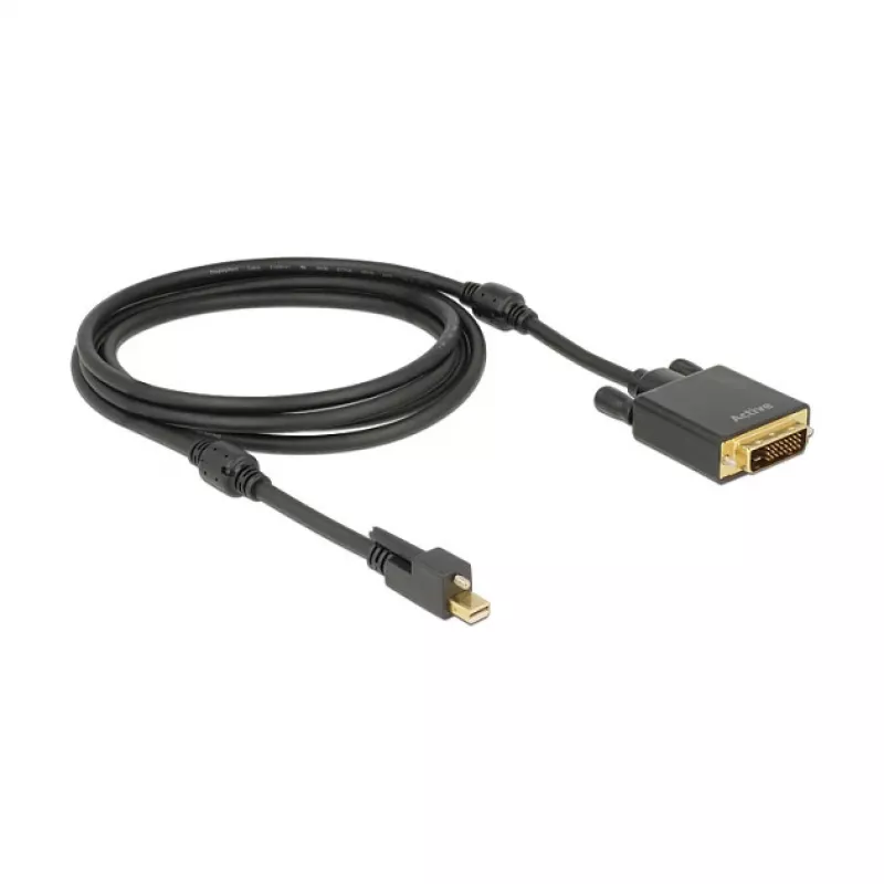 Adaptador de cabo de vídeo DeLOCK 83726 Mini DisplayPort para DVI 2 m preto