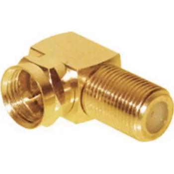 Adaptador de ficha F ShiverPeaks 85210-G, adaptador de ficha coaxial dourado