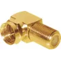 Adaptador de ficha F ShiverPeaks 85210-G, adaptador de ficha coaxial dourado