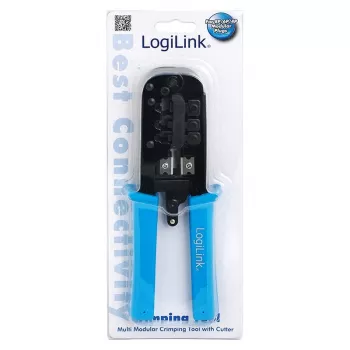 LogiLink WZ0019 alicate de crimpagem multimodular, 8P/6P/4P, preto/azul