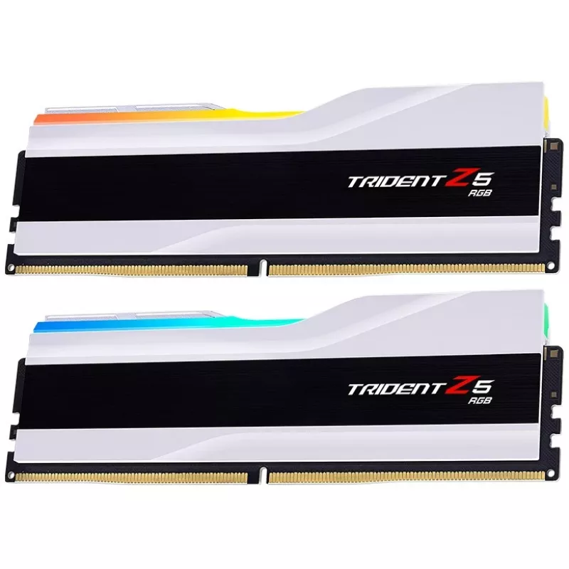 DIMM 32 GB DDR5-7200 (2x 16 GB) kit duplo, memória RAM branca, F5-7200J3445G16GX2-TZ5RW, Ripjaws M5 RGB, INTEL XMP