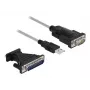 Adaptador DeLOCK USB 2.0 Type-A para série RS-232 D-Sub 9 + D-Sub 25