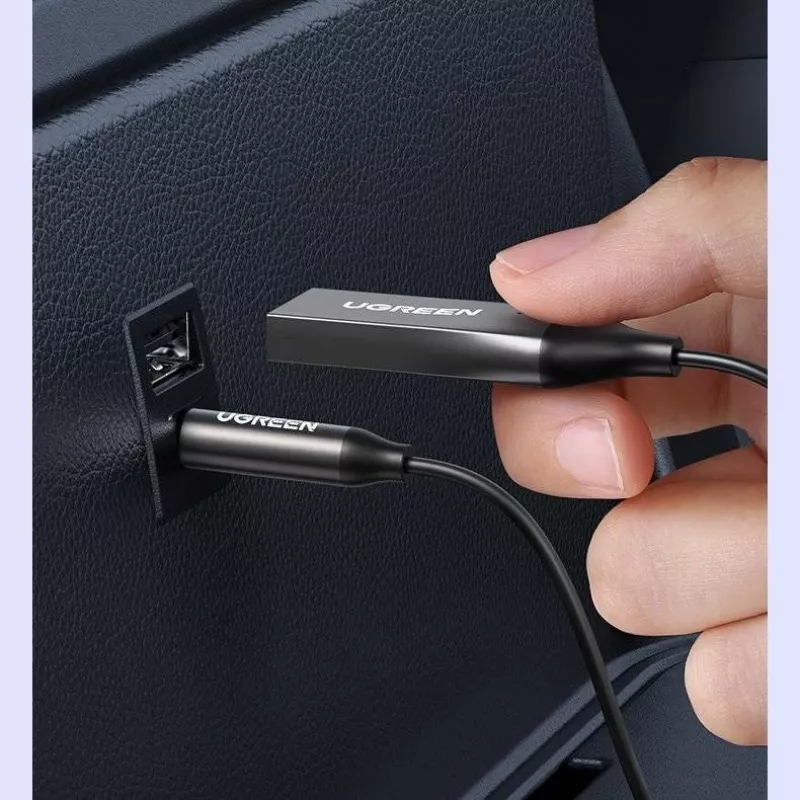 UGREEN CM309 recetor de áudio Bluetooth 5.0, USB, ficha AUX de 3,5 mm, preto