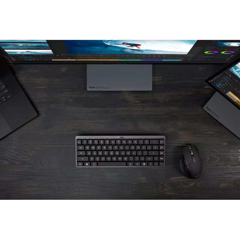 ASUS ProArt KD300 Teclado mecânico RGB 65%, USB + RF Wireless + Bluetooth, Preto