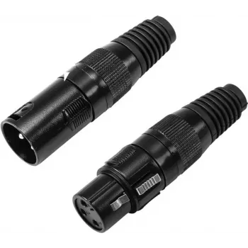 Conector XLR de 3 pinos Omnitronic 30200097 — conector de sinal de áudio macho/fêmea