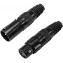 Conector XLR de 3 pinos Omnitronic 30200097 — conector de sinal de áudio macho/fêmea