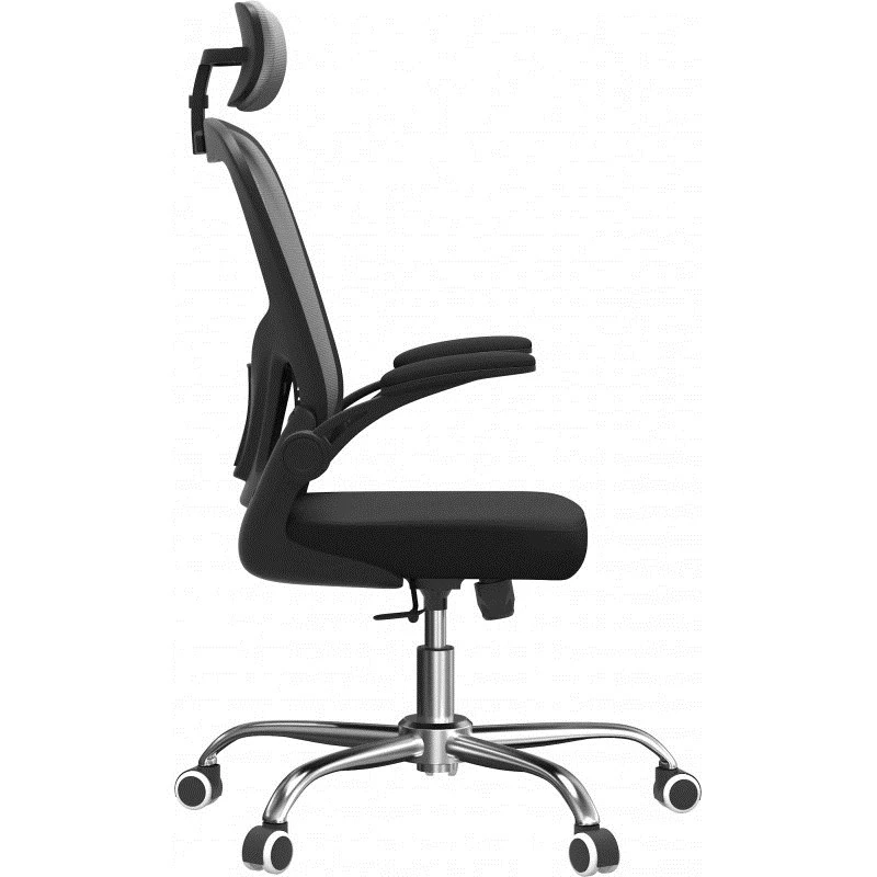 Cadeira de escritório top e shop DORY SZARY — assento estofado, encosto em rede, 650×620 mm, altura até 122 cm