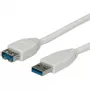 Cabo USB 3.0 VALUE A - A M/F 0,8 m